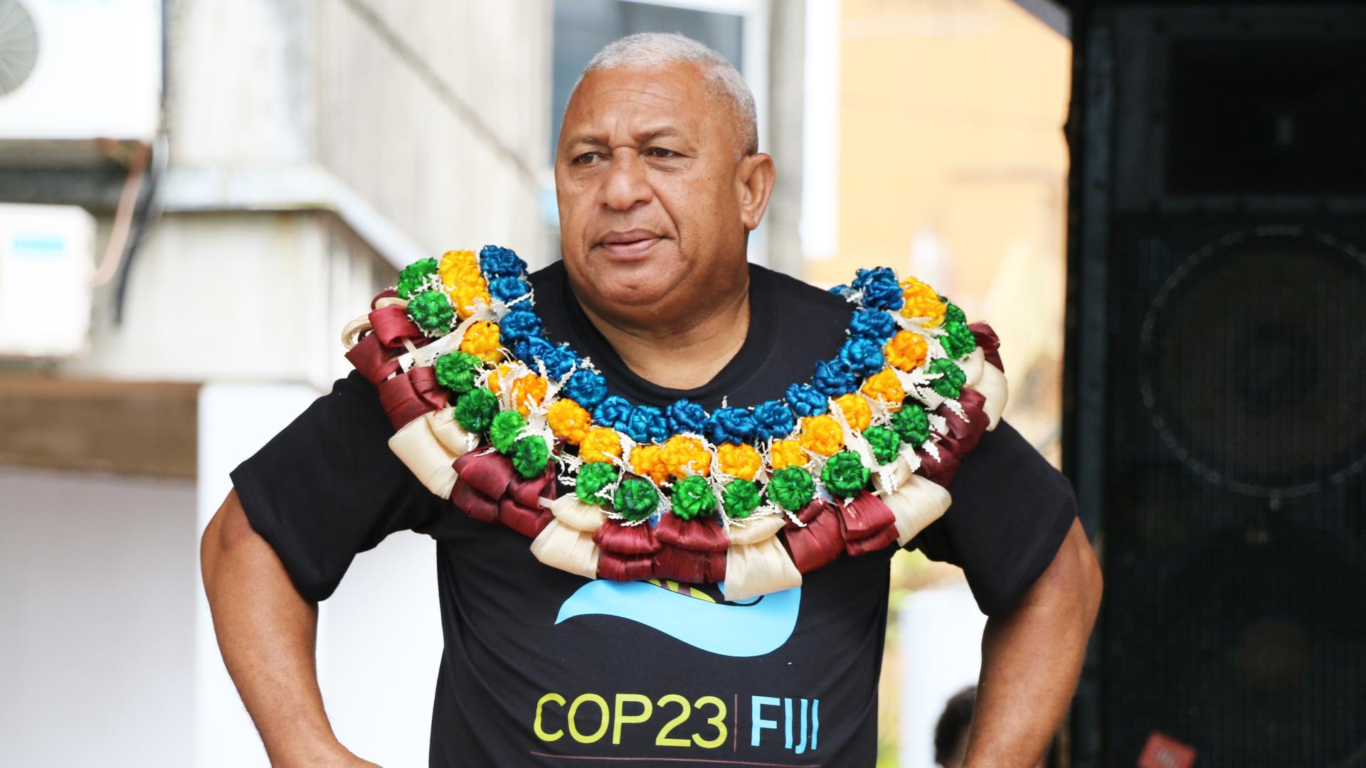 Fiji's Prime Minister Josaia Voreqe Bainimarama recently led a rally in support of this year's UN climate summit in Germany, at which Fiji will be presiding.
