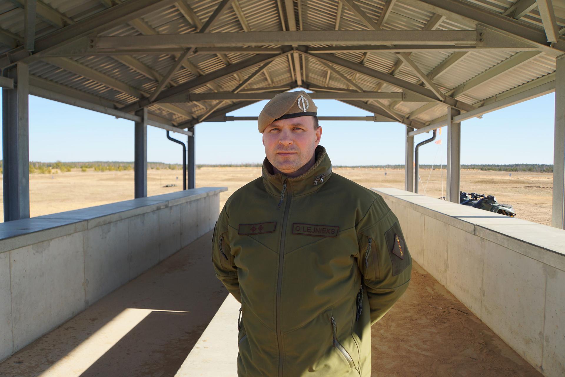 Latvian Lieutenant-Colonel Oskars Lejnieks is the exercise director for Crystal Arrow 24 NATO military exercise, Ādaži military base, outside of Riga, Latvia.