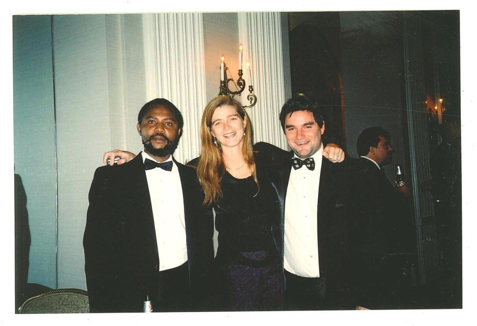 Alexis Sinduhije, Samantha Power and Bryan Rich at the Committee to Protect Journalists awards in 2004
