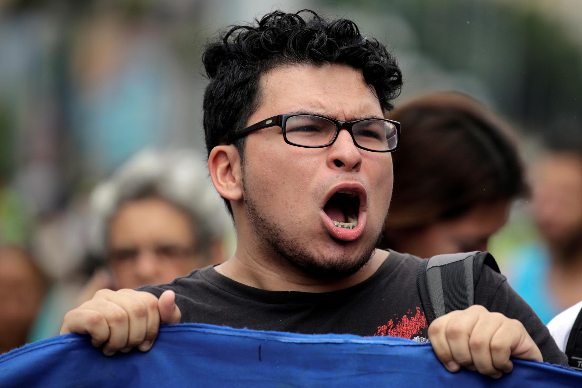 Demonstrators have accused the government of Venezuelan President Nicolas Maduro of systemic corruption.