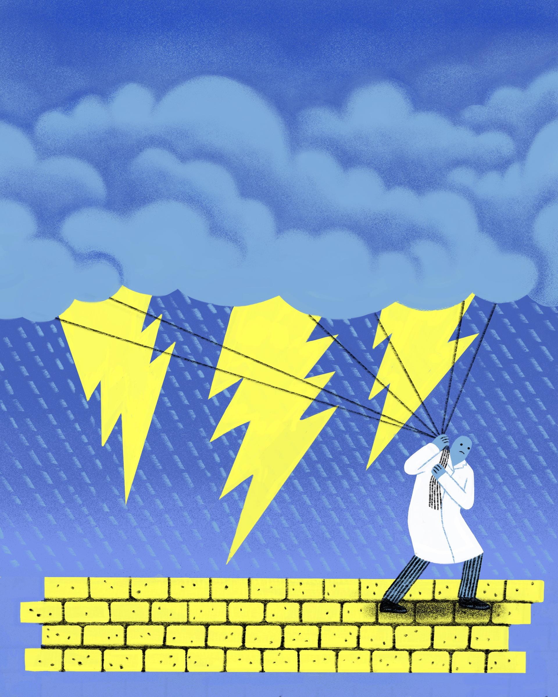 Kurt Vonnegut and the Rainmakers, illustration