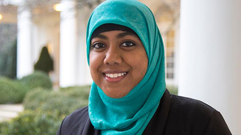 Rumana Ahmed at the White House during the last year of the Obama administration.